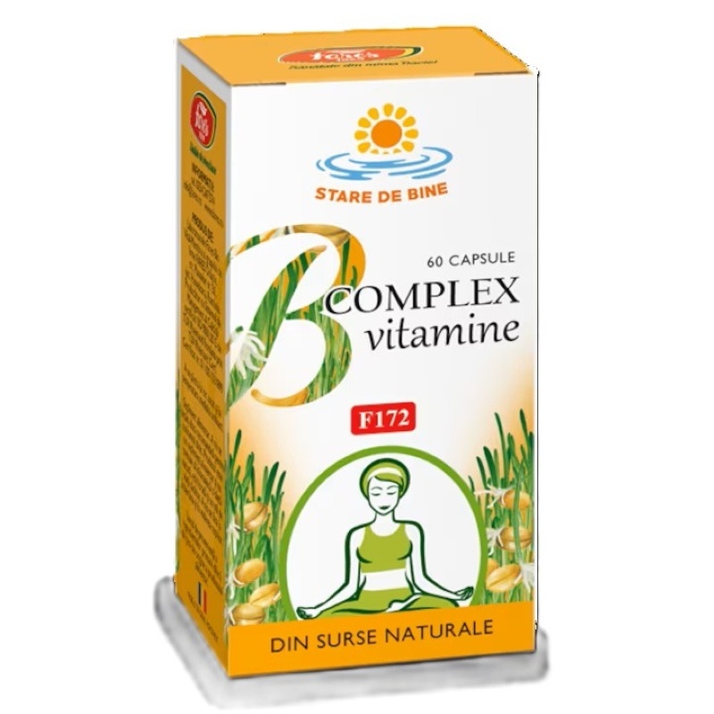 Vitamine naturale B Complex, F172, 60 capsule, Fares Vitamine naturale B Complex, F172, 60 capsule, Fares
