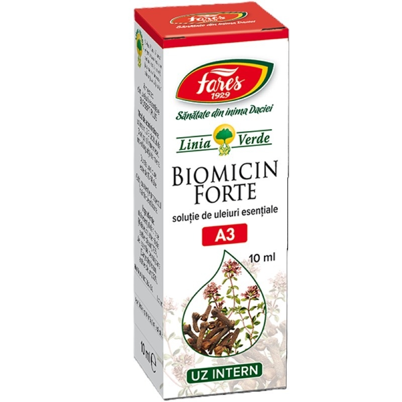 Ulei Biomicin Forte A3, 10 ml, Fares Ulei Biomicin Forte A3, 10 ml, Fares