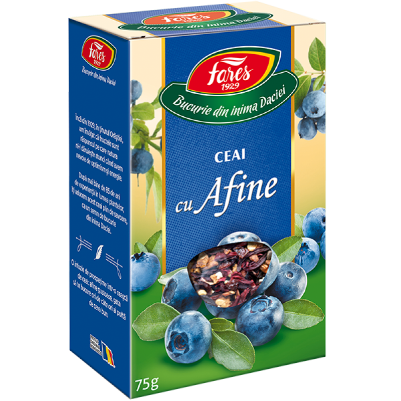 Ceai cu afine Aromfruct, 75 g, Fares Ceai cu afine Aromfruct, 75 g, Fares