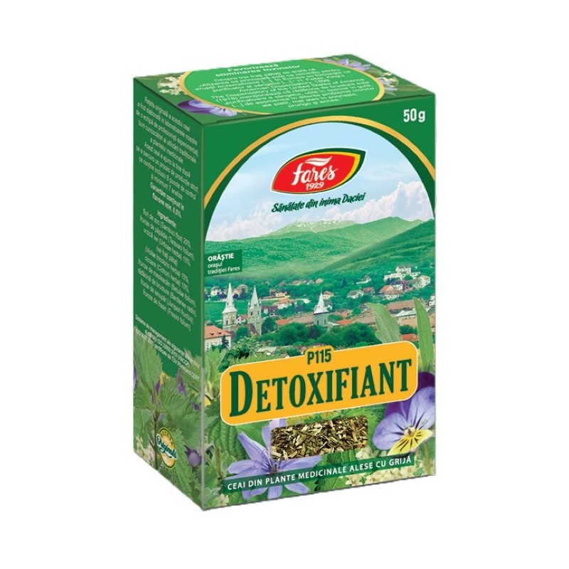 Ceai Detoxifiant P115, 50g, Fares Ceai Detoxifiant P115, 50g, Fares