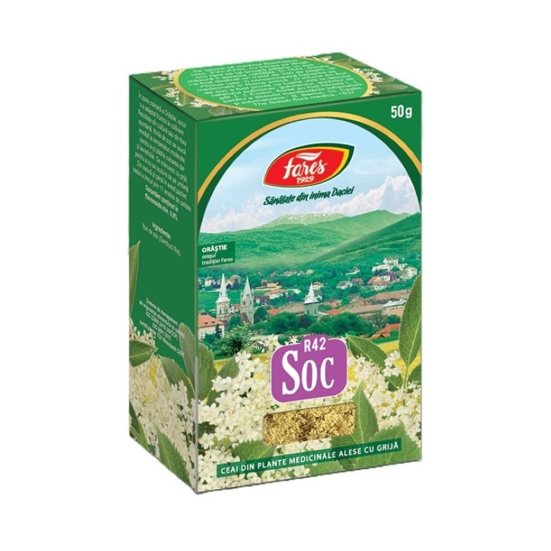Ceai flori de soc, 50g, Fares Ceai flori de soc, 50g, Fares