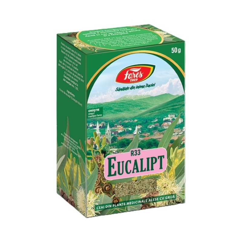 Ceai frunze de eucalipt, 50g, Fares Ceai frunze de eucalipt, 50g, Fares