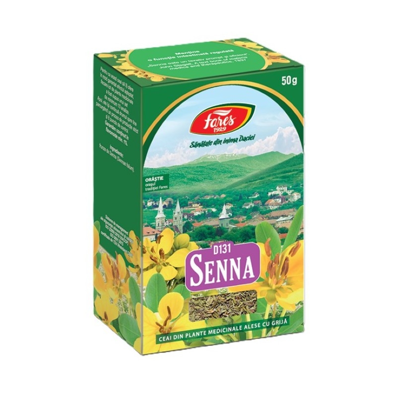 Ceai frunze de senna, 50g, Fares Ceai frunze de senna, 50g, Fares