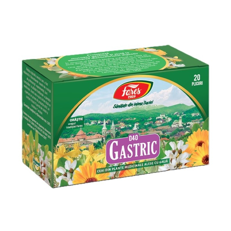 Ceai gastric, 20 plicuri, Fares