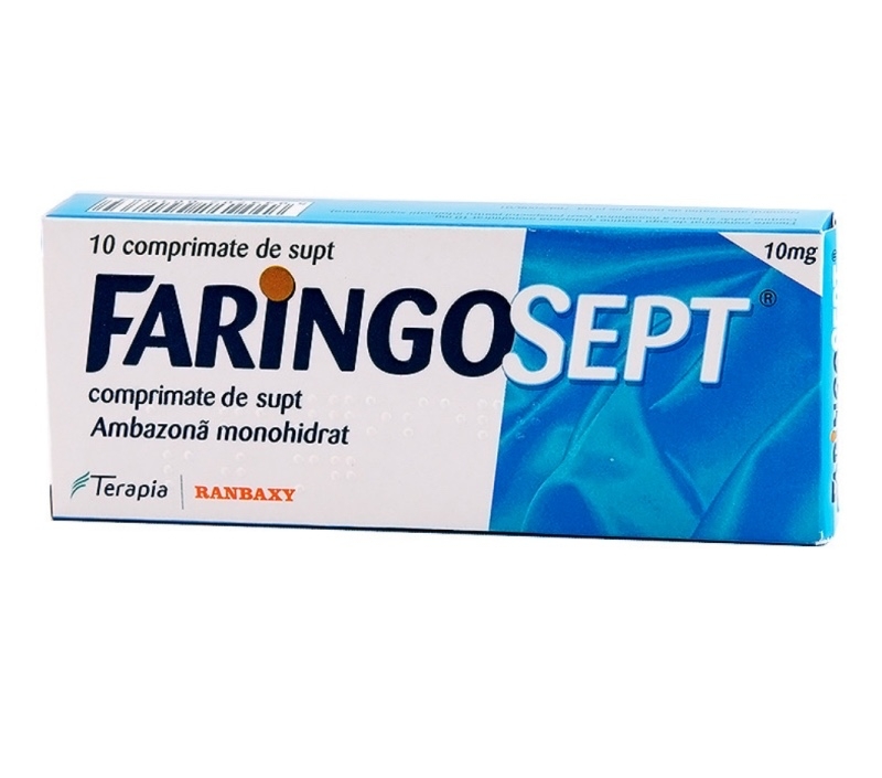 Faringosept, 10 mg, 10 comprimate de supt, Terapia Faringosept, 10 mg, 10 comprimate de supt, Terapia