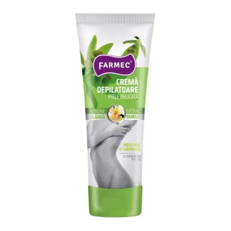 Crema depilatoare piele sensibila cu vanilie, 150 ml, Farmec Crema depilatoare piele sensibila cu vanilie, 150 ml, Farmec