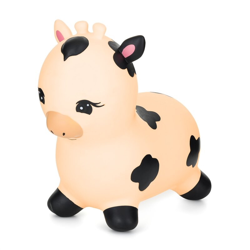Jumper, Feedo, In forma de vacuta, Cu pompa inclusa, Din cauciuc, Pana la 70 kg, 50x46x23 cm, 36 luni+, Cream Jumper, Feedo, In forma de vacuta, Cu pompa inclusa, Din cauciuc, Pana la 70 kg, 50x46x23 cm, 36 luni+, Cream