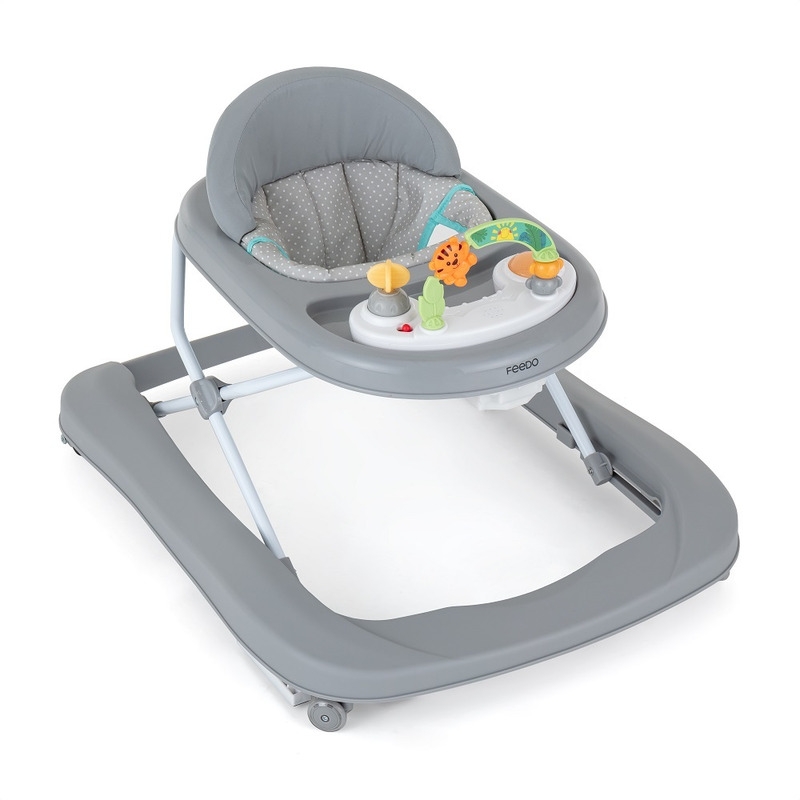 Feedo - Premergator, Pliabil, Cu panou de joaca inclus, Cu inaltime reglabila in 3 pozitii, Cu sistem de franare, Dezvolta abilitatile motorii si senzoriale, Greutate maxima suportata 12 kg, 6 luni+, Gri Feedo - Premergator, Pliabil, Cu panou de joaca inclus, Cu inaltime reglabila in 3 pozitii, Cu sistem de franare, Dezvolta abilitatile motorii si senzoriale, Greutate maxima suportata 12 kg, 6 luni+, Gri