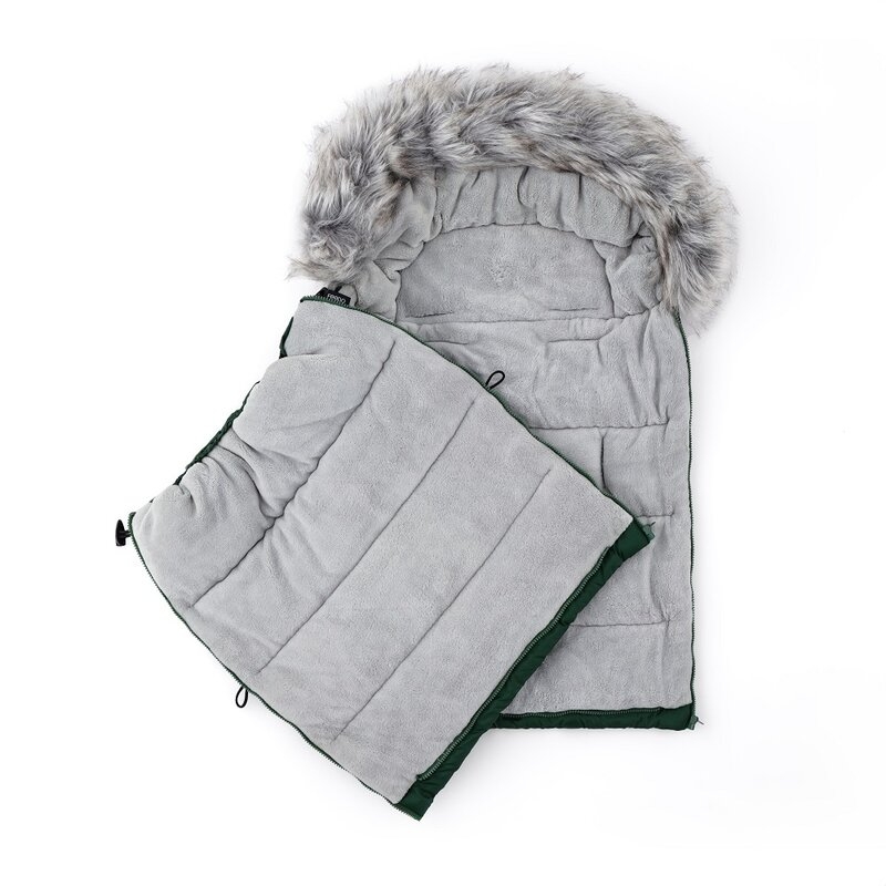 Feedo - Sac de iarna, Multifunctional, Poate fi utilizat ca geanta prin desfacerea fermoarului, Atasabil la carucior, 110 cm, 0-3 ani, Verde Feedo - Sac de iarna, Multifunctional, Poate fi utilizat ca geanta prin desfacerea fermoarului, Atasabil la carucior, 110 cm, 0-3 ani, Verde