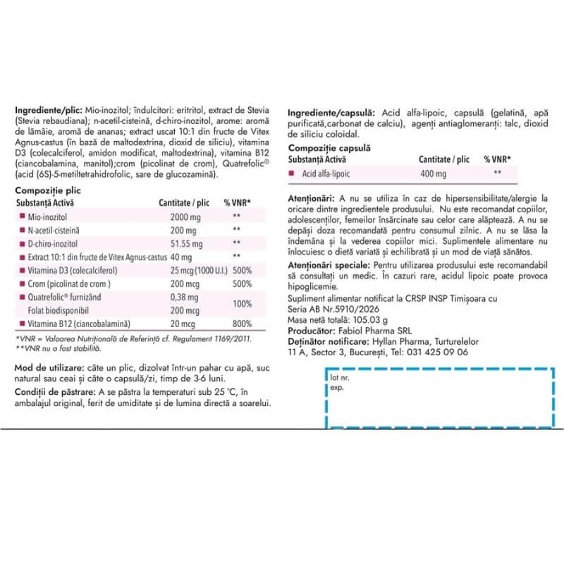Femetria, 30 plicuri+30 capsule, Hyllan Femetria, 30 plicuri+30 capsule, Hyllan