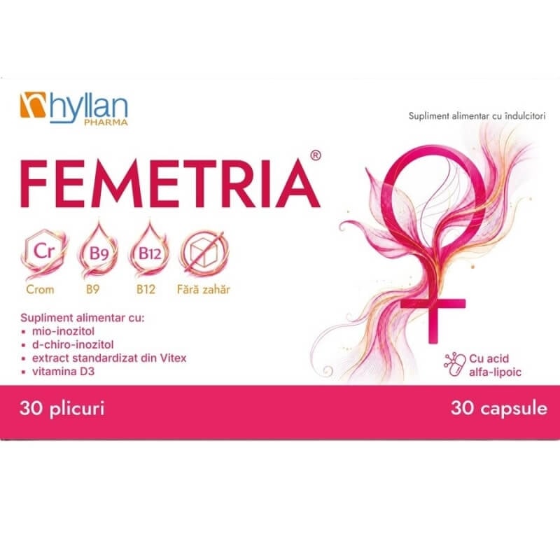 Femetria, 30 plicuri+30 capsule, Hyllan Femetria, 30 plicuri+30 capsule, Hyllan