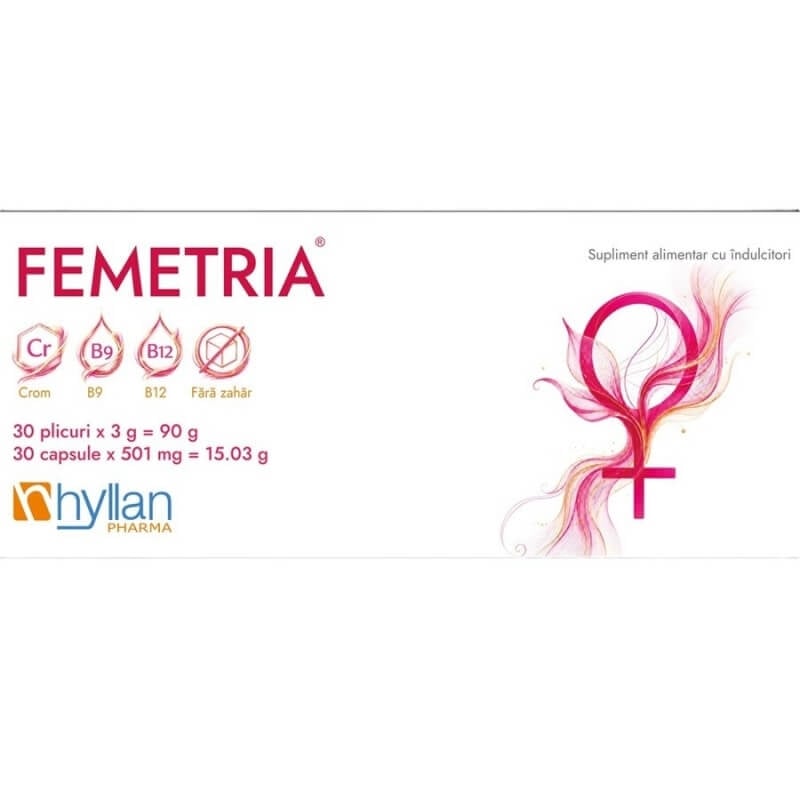 Femetria, 30 plicuri+30 capsule, Hyllan Femetria, 30 plicuri+30 capsule, Hyllan