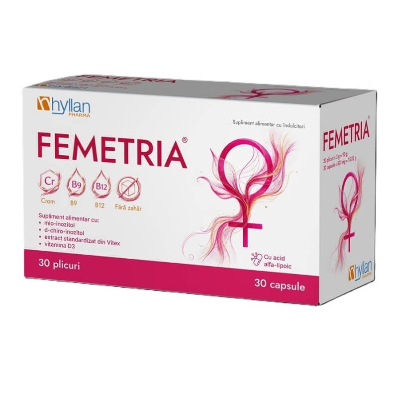 Femetria, 30 plicuri+30 capsule, Hyllan Femetria, 30 plicuri+30 capsule, Hyllan