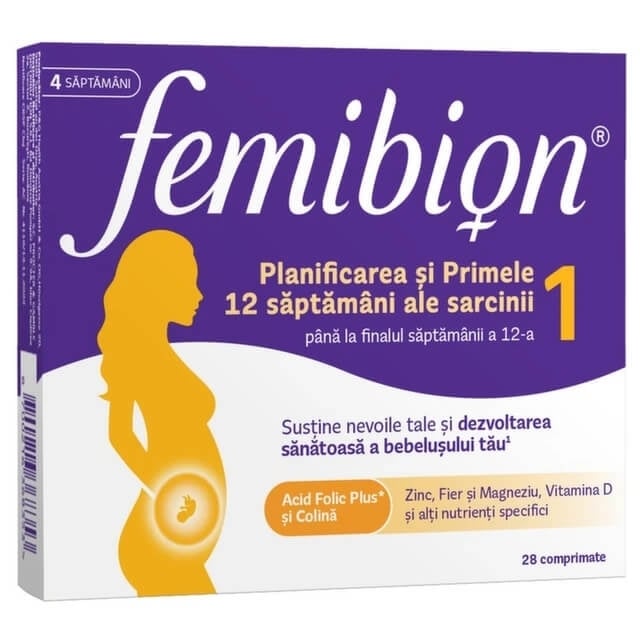 Femibion 1 planificare si sarcina, 28 comprimate filmate, Dr. Reddys Femibion 1 planificare si sarcina, 28 comprimate filmate, Dr. Reddys