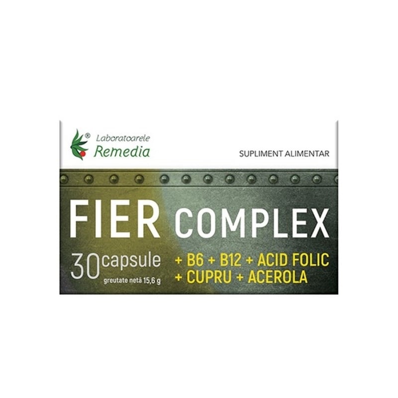 Fier Complex, 30 capsule, Remedia Fier Complex, 30 capsule, Remedia