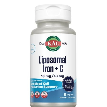Fier + Vitamina C Liposomal Kal, 18 mg, 30 capsule, Secom