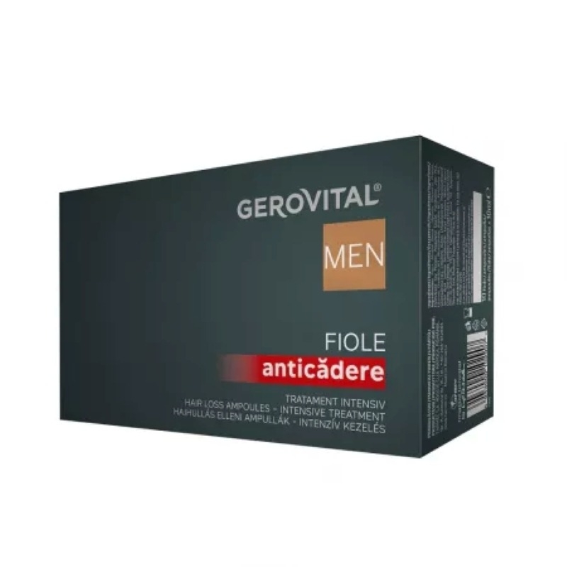 Fiole anticadere tratament intensiv Men 10 ml, 10 fiole, Gerovital Fiole anticadere tratament intensiv Men 10 ml, 10 fiole, Gerovital