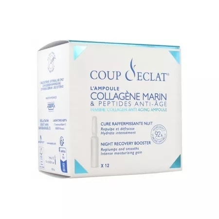 Fiole cu colagen marin si peptide anti-age Coup D'Eclat, 12 fiole, Asepta Fiole cu colagen marin si peptide anti-age Coup D'Eclat, 12 fiole, Asepta