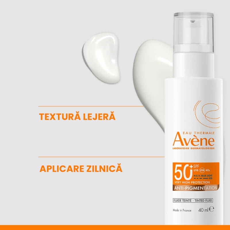 Fluid anti-pigmentare SPF 50+, 40 ml, Avene Fluid anti-pigmentare SPF 50+, 40 ml, Avene
