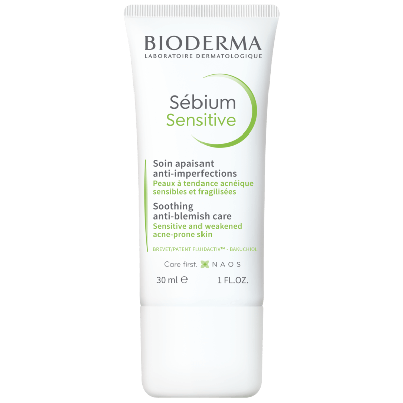 Fluid calmant si hidratant pentru pielea acneica Sebium Sensitive, 30 ml, Bioderma Fluid calmant si hidratant pentru pielea acneica Sebium Sensitive, 30 ml, Bioderma