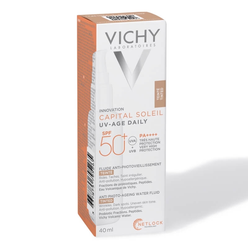 Fluid colorat SPF 50+ UV Age Daily Capital Soleil, 50 ml, Vichy Fluid colorat SPF 50+ UV Age Daily Capital Soleil, 50 ml, Vichy