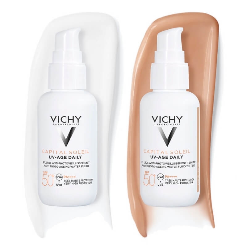 Fluid colorat SPF 50+ UV Age Daily Capital Soleil, 50 ml, Vichy Fluid colorat SPF 50+ UV Age Daily Capital Soleil, 50 ml, Vichy