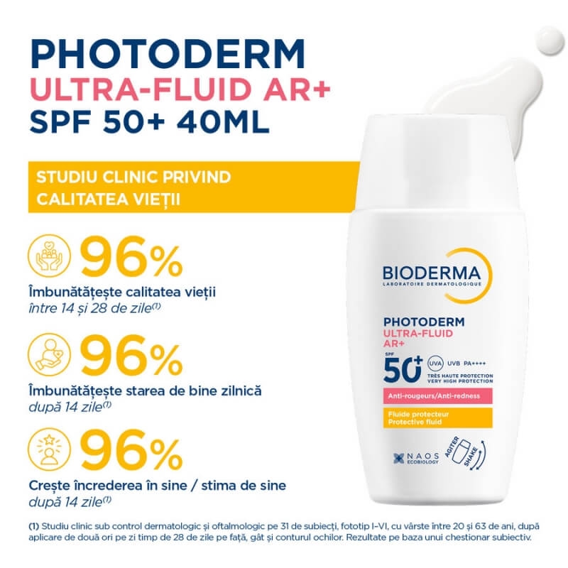 Ultra-Fluid anti-roseata SPF 50+ Photoderm AR+, 40 ml, Bioderma