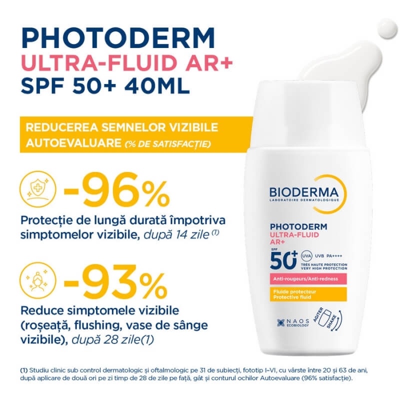 Ultra-Fluid anti-roseata SPF 50+ Photoderm AR+, 40 ml, Bioderma