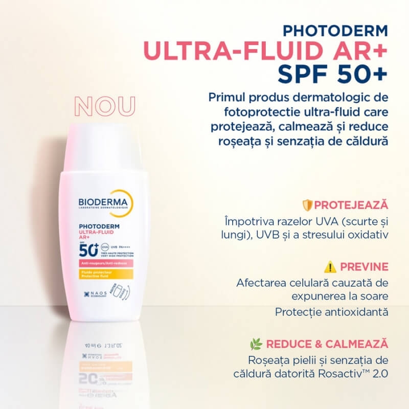 Ultra-Fluid anti-roseata SPF 50+ Photoderm AR+, 40 ml, Bioderma