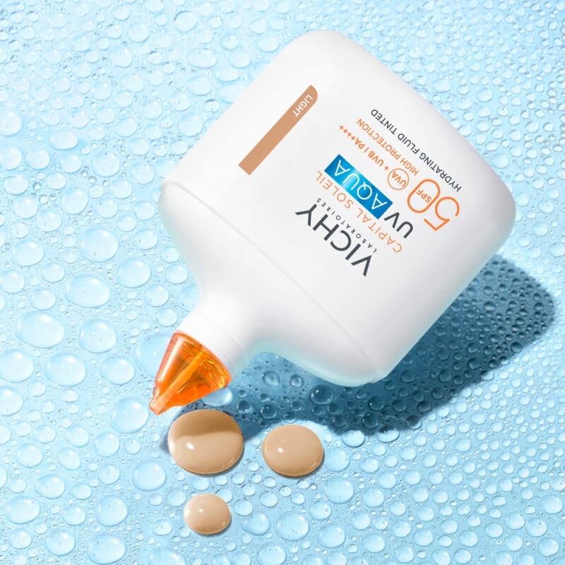 Fluid hidratant colorat Light SPF 50 UV Aqua Capital Soleil, 50 ml, Vichy