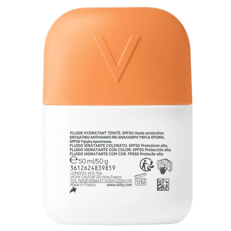 Fluid hidratant colorat Light SPF 50 UV Aqua Capital Soleil, 50 ml, Vichy