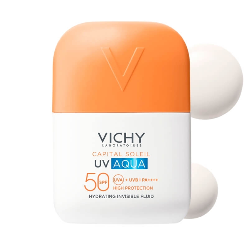 Fluid hidratant invizibil SPF 50 UV Aqua Capital Soleil, 50 ml, Vichy Fluid hidratant invizibil SPF 50 UV Aqua Capital Soleil, 50 ml, Vichy
