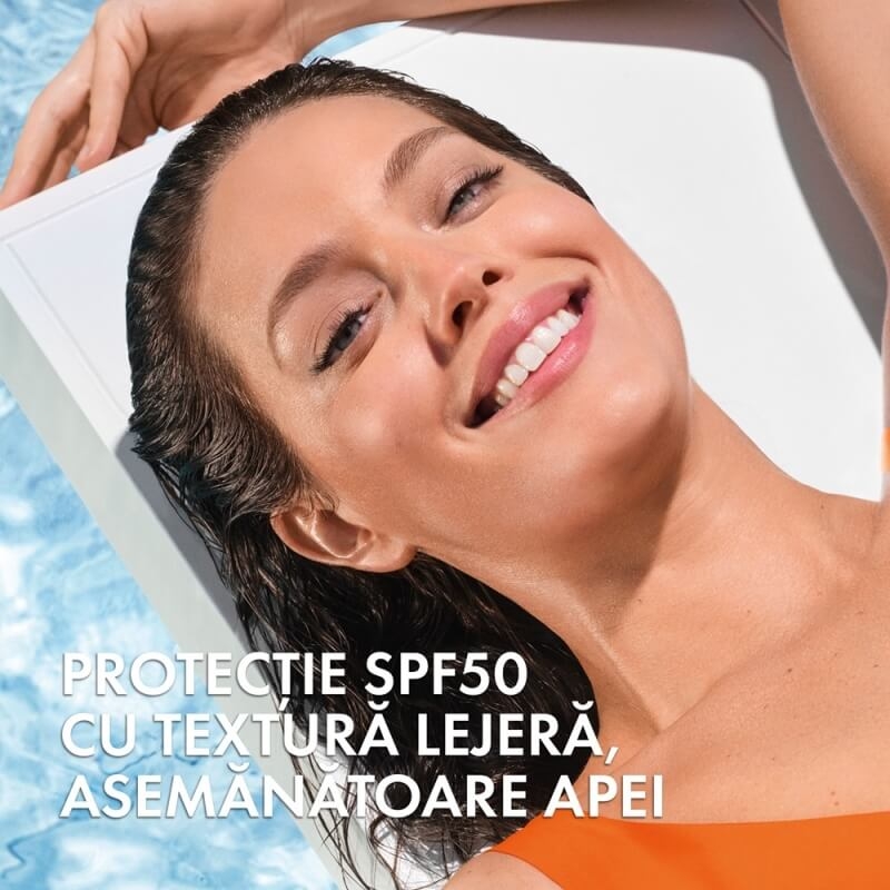 Fluid hidratant invizibil SPF 50 UV Aqua Capital Soleil, 50 ml, Vichy Fluid hidratant invizibil SPF 50 UV Aqua Capital Soleil, 50 ml, Vichy