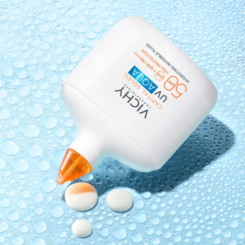Fluid hidratant invizibil SPF 50 UV Aqua Capital Soleil, 50 ml, Vichy Fluid hidratant invizibil SPF 50 UV Aqua Capital Soleil, 50 ml, Vichy