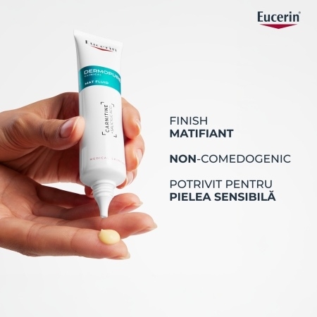 Fluid matifiant pentru fata DermoPure, 40 ml, Eucerin Fluid matifiant pentru fata DermoPure, 40 ml, Eucerin