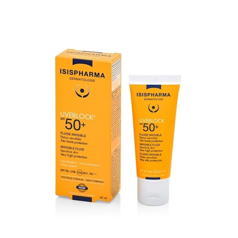 Fluid invizibil SPF 50+ Uveblock, 40 ml, Isispharma Fluid invizibil SPF 50+ Uveblock, 40 ml, Isispharma
