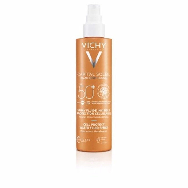 Fluid spray protector SPF 50+ Cell Protect Capital Soleil, 200 ml, Vichy Fluid spray protector SPF 50+ Cell Protect Capital Soleil, 200 ml, Vichy