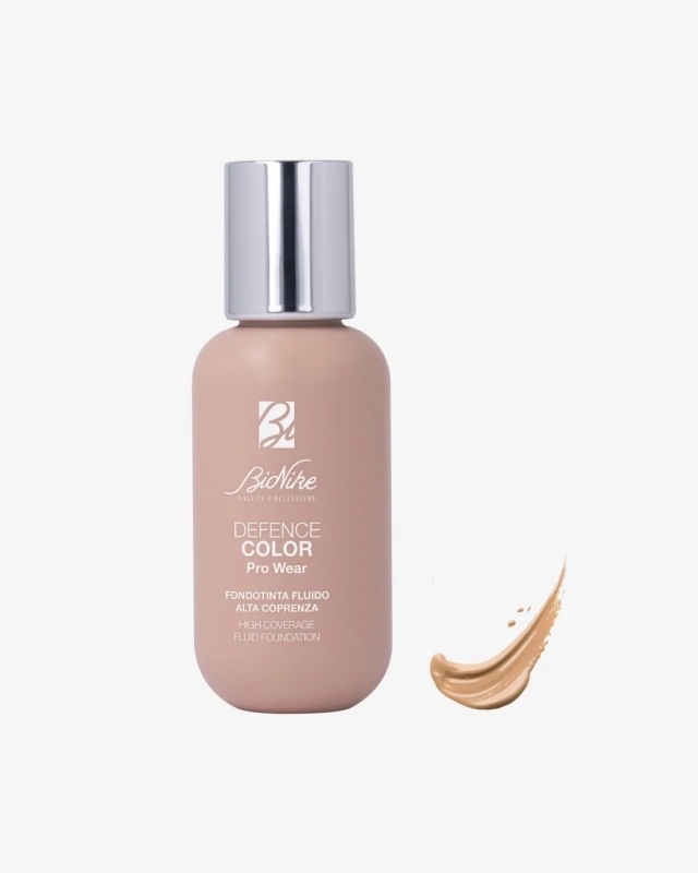 Fond de ten fluid cu acoperire mare Defence Pro Wear 03 Sand, 50 ml, BioNike Fond de ten fluid cu acoperire mare Defence Pro Wear 03 Sand, 50 ml, BioNike