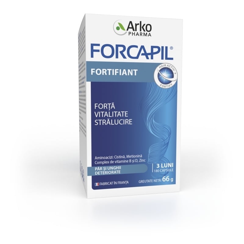 Forcapil Par si Unghii Fortifiant, 180 capsule, Arkopharma Forcapil Par si Unghii Fortifiant, 180 capsule, Arkopharma