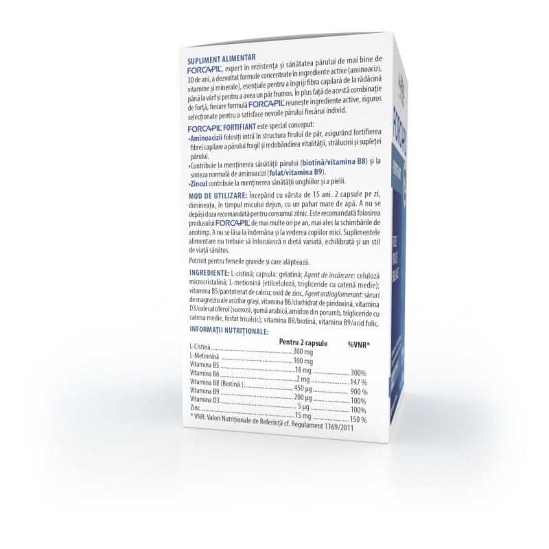 Forcapil Par si Unghii Fortifiant, 180 capsule, Arkopharma Forcapil Par si Unghii Fortifiant, 180 capsule, Arkopharma