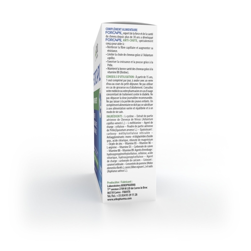 Forcapil Anti Caderea Parului (Forcapil Verde), 30 comprimate, Arkopharma Forcapil Anti Caderea Parului (Forcapil Verde), 30 comprimate, Arkopharma