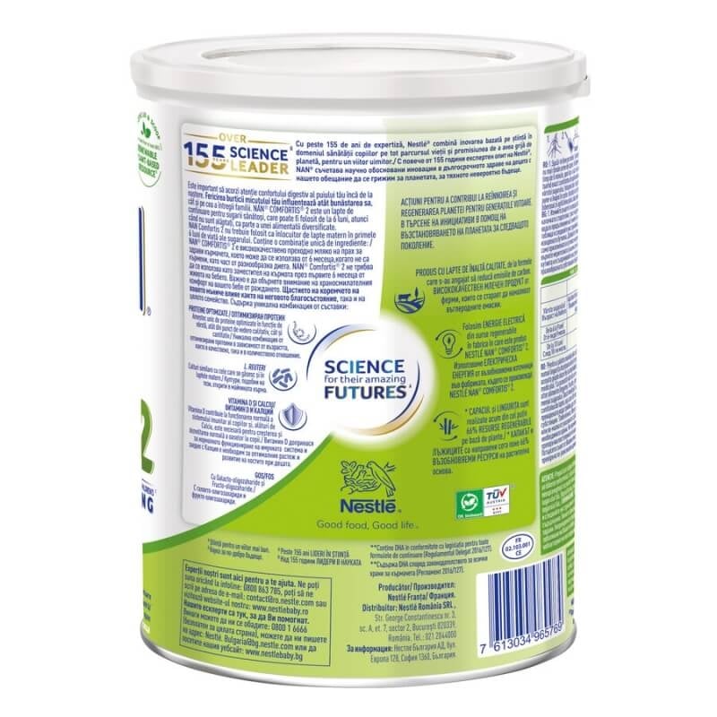 Lapte praf de continuare pentru bebelusi Nan 2 Comfortis, 6 luni+, 800 g, Nestle Lapte praf de continuare pentru bebelusi Nan 2 Comfortis, 6 luni+, 800 g, Nestle