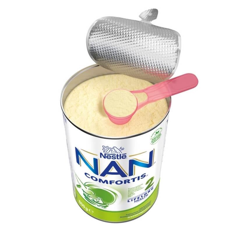 Lapte praf de continuare pentru bebelusi Nan 2 Comfortis, 6 luni+, 800 g, Nestle Lapte praf de continuare pentru bebelusi Nan 2 Comfortis, 6 luni+, 800 g, Nestle