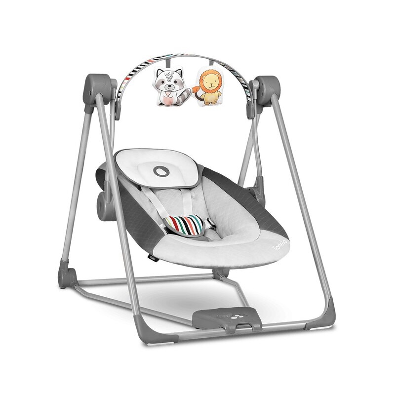 Fotoliu balansoar, Lionelo, Otto Cozy, Cu melodii, Cu 5 viteze de balansare, Cu temporizator, 57x55 cm, Gri Fotoliu balansoar, Lionelo, Otto Cozy, Cu melodii, Cu 5 viteze de balansare, Cu temporizator, 57x55 cm, Gri