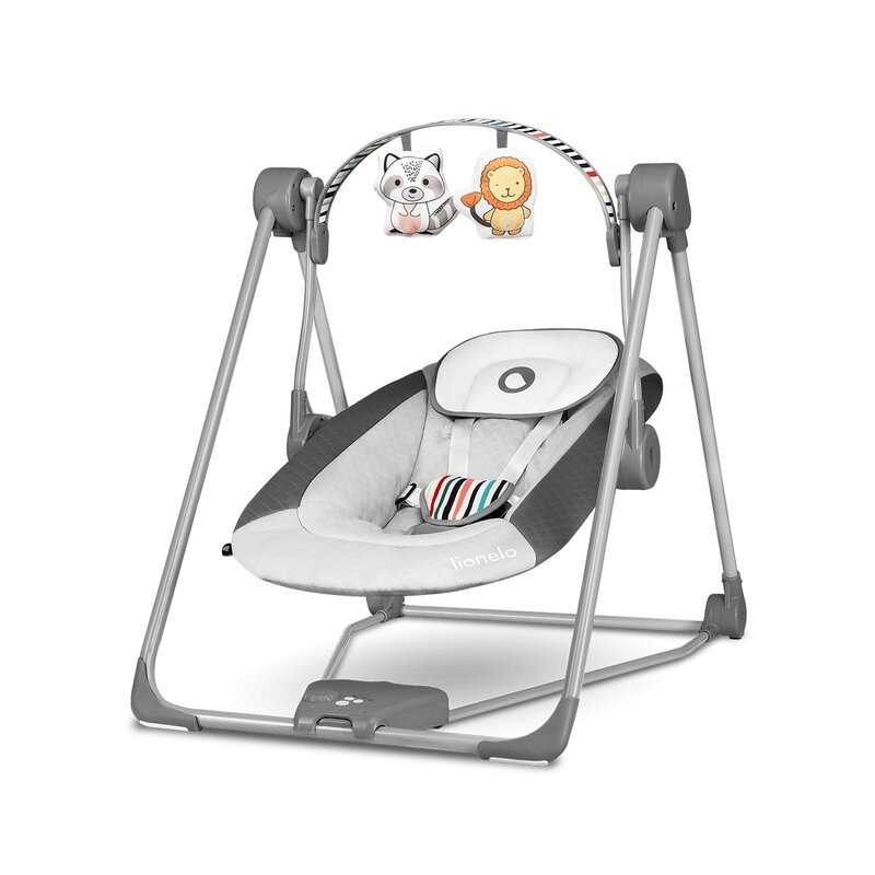 Fotoliu balansoar, Lionelo, Otto Cozy, Cu melodii, Cu 5 viteze de balansare, Cu temporizator, 57x55 cm, Gri Fotoliu balansoar, Lionelo, Otto Cozy, Cu melodii, Cu 5 viteze de balansare, Cu temporizator, 57x55 cm, Gri