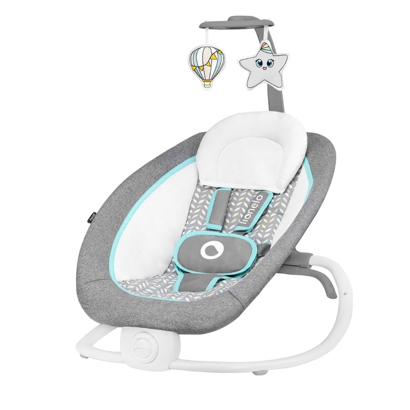 Fotoliu balansoar, Lionelo, Cu vibratii, Pascal Scandi, Cu 12 melodii linistitoare, Pliabil, 80x49 cm, Gri Fotoliu balansoar, Lionelo, Cu vibratii, Pascal Scandi, Cu 12 melodii linistitoare, Pliabil, 80x49 cm, Gri