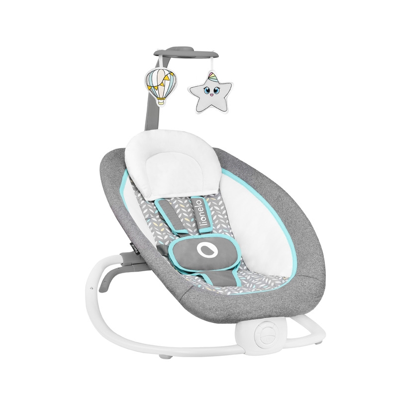 Fotoliu balansoar, Lionelo, Cu vibratii, Pascal Scandi, Cu 12 melodii linistitoare, Pliabil, 80x49 cm, Gri Fotoliu balansoar, Lionelo, Cu vibratii, Pascal Scandi, Cu 12 melodii linistitoare, Pliabil, 80x49 cm, Gri