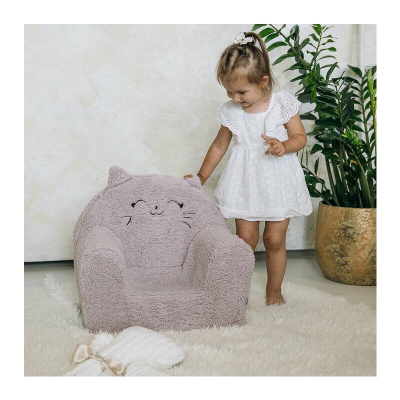 Fotoliu din burete, Bubaba, Cozy Kitty, Pentru copii, 9 luni-5 ani, Pink Fotoliu din burete, Bubaba, Cozy Kitty, Pentru copii, 9 luni-5 ani, Pink