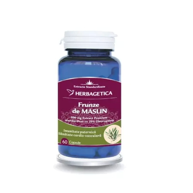 Frunze de maslin, 60 capsule, Herbagetica Frunze de maslin, 60 capsule, Herbagetica