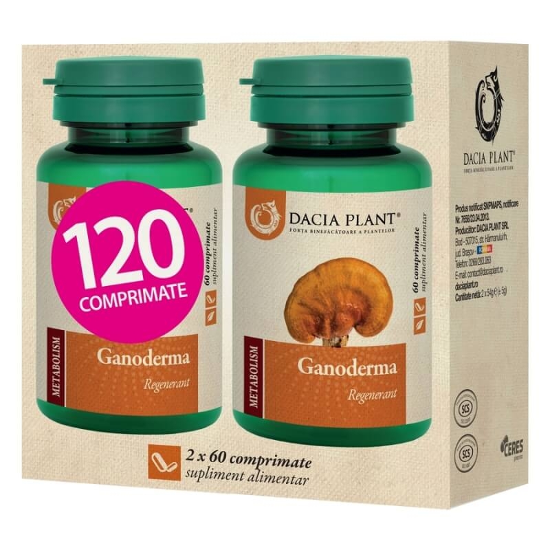 Ganoderma, 120 comprimate, Dacia Plant Ganoderma, 120 comprimate, Dacia Plant
